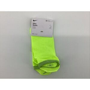 Nike Spark Running Socks Mens 10-11.5 Womens 11.5-13 Yellow No Show Dri-FIT
